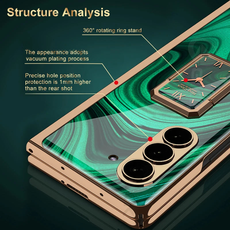 Luxury Clock Tempered Glass Case For Samsung Galaxy Fold Series - Premium Mobile Phone Cases from Dressmycell.com - Just $32! Shop now at Dressmycell.com Luxury Clock Tempered Glass Case For Samsung Galaxy Fold Series - Premium Mobile Phone Cases from Dressmycell.com - Just $32! Shop now at Dressmycell.com